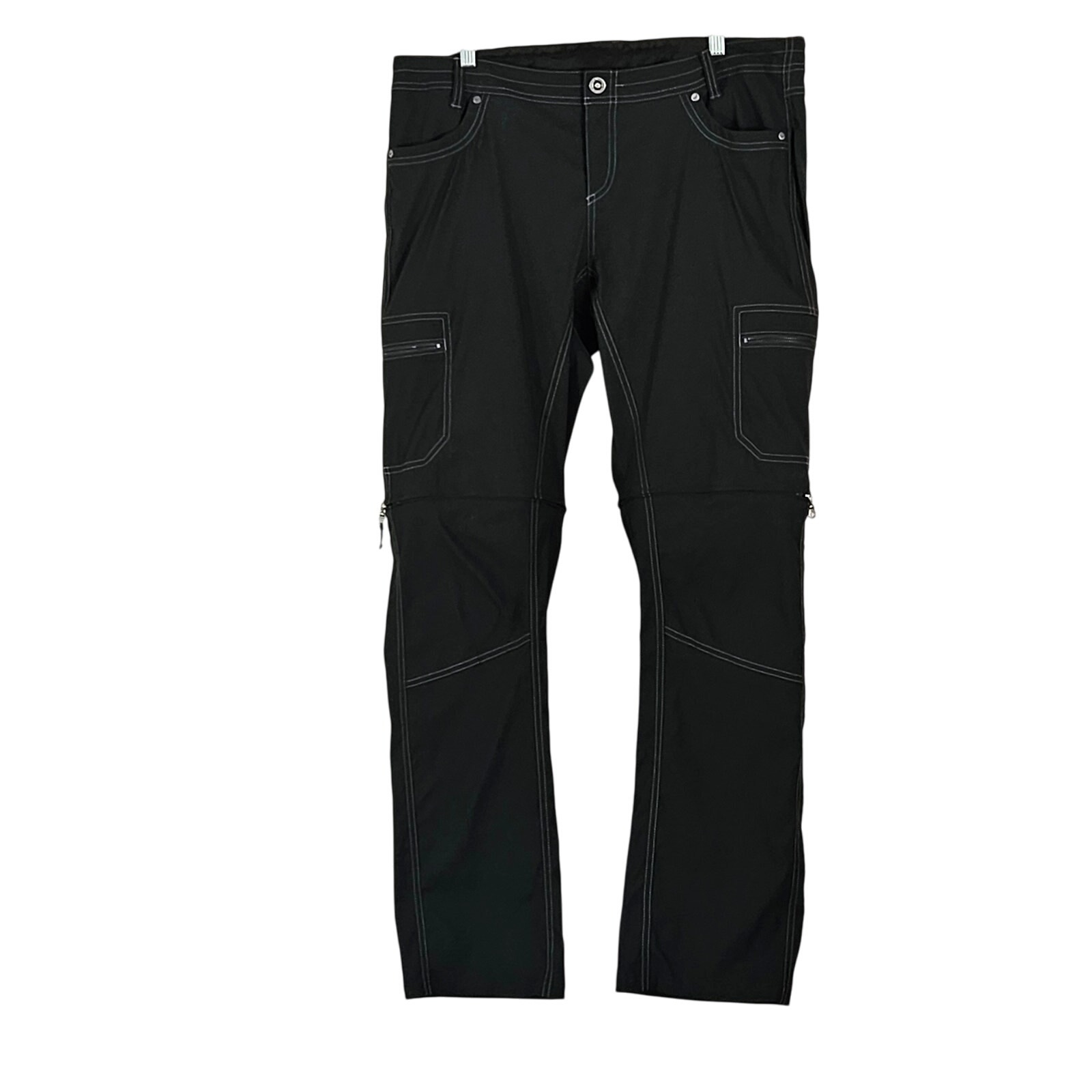 Kuhl Kliffside Convertible Hiking Pants Gray Cargo Pocket Sz 16 Reg Euc